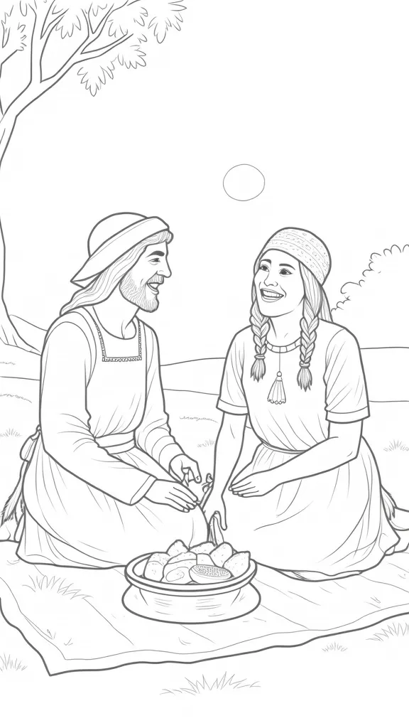 pilgrim and native american coloring pages